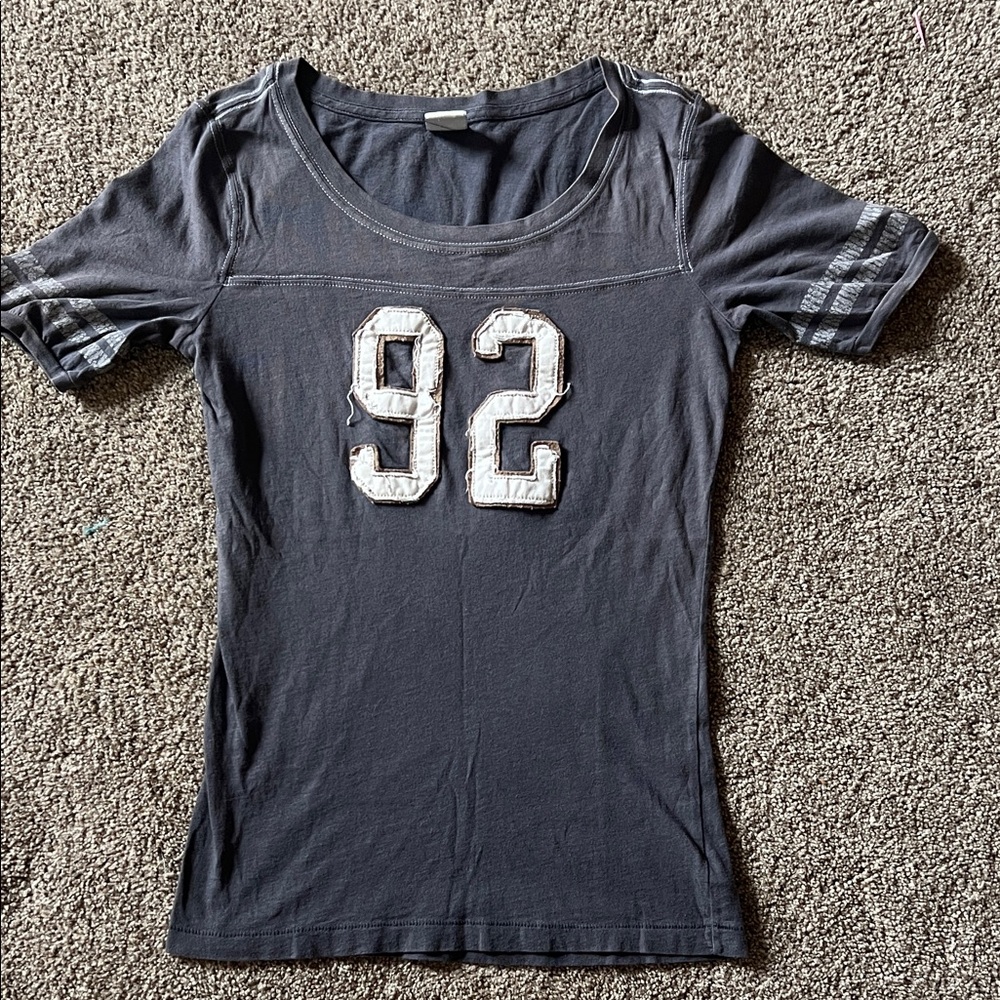 Abercrombie Kids Grey Short Sleeve Tee with White Number